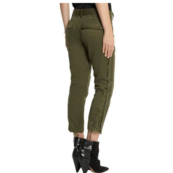 Isabel Marant Étoile Jessie Cropped Pants Khaki Army Green EU 36 / US 4 NWT - Picture 6 of 14